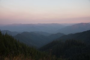 View from the road in sunset large_